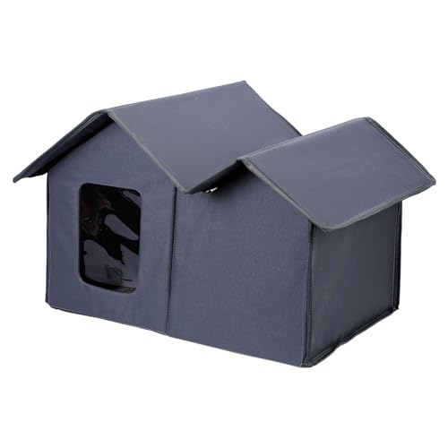 Katzenhaus-Zelt, zusammenklappbar, warm, Ferall-Unterschlupf, mit abnehmbarer weicher Matte, wetterfest, für Haustiere im Innen- und Außenbereich Katzenhaus-Zelt, zusammenklappbar, warm, Ferall-Unterschlupf, mit abnehmbarer weicher Matte, wetterfest, für Haustiere im Innen- und Außenbereich von Raxove