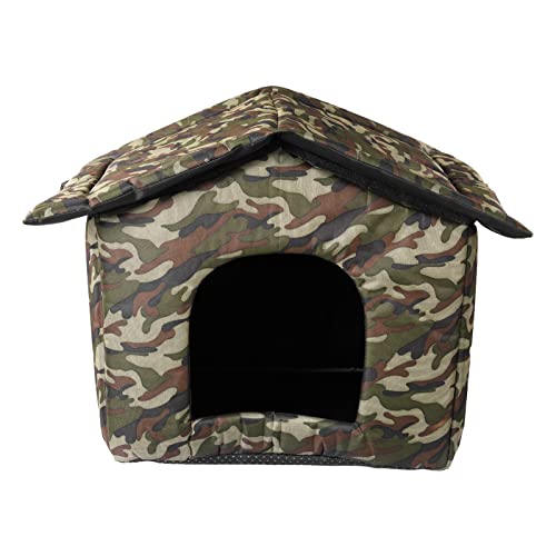 Katzenhaus im Freien, wasserdichtes und isoliertes Katzenbett, Katzenbett, Nisthöhle für Haustiere, Jahreszeiten, Katzenhaus für Katzen im Freien im Winter von Raxove