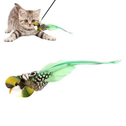 Katzenvogelspielzeug – Interaktives Vogelspielzeug Für Katzen | Vogel-Katzenspielzeug Mit Glöckchen Und Feder | Kaustäbchen Für Kätzchen, -Spielzeug | Handgefertigter Interaktiver Vogel-Teaser F Katzenvogelspielzeug – Interaktives Vogelspielzeug Für Katzen | Vogel-Katzenspielzeug Mit Glöckchen Und Feder | Kaustäbchen Für Kätzchen, -Spielzeug | Handgefertigter Interaktiver Vogel-Teaser F von Raxove