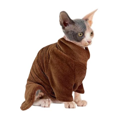 Kleidung - 1 weiche Korallensphinx-Kleidung, haarlose Katzenkleidung, atmungsaktiv, Sommer-T-Shirt, gestreifte Weste, Haustierkleidung für Devon, Cornish und Peter Bald Kleidung - 1 weiche Korallensphinx-Kleidung, haarlose Katzenkleidung, atmungsaktiv, Sommer-T-Shirt, gestreifte Weste, Haustierkleidung für Devon, Cornish und Peter Bald von Raxove