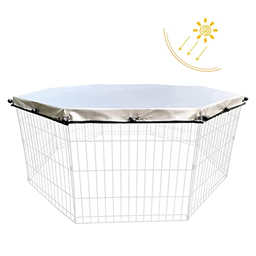 Laufgitter für Hunde, 8 Paneele, silberbeschichtete Sonnenblende für Haustierkäfig, faltbar, regendicht, für Welpen, Kaninchen, ausbruchsicherer Schutz Laufgitter für Hunde, 8 Paneele, silberbeschichtete Sonnenblende für Haustierkäfig, faltbar, regendicht, für Welpen, Kaninchen, ausbruchsicherer Schutz von Raxove