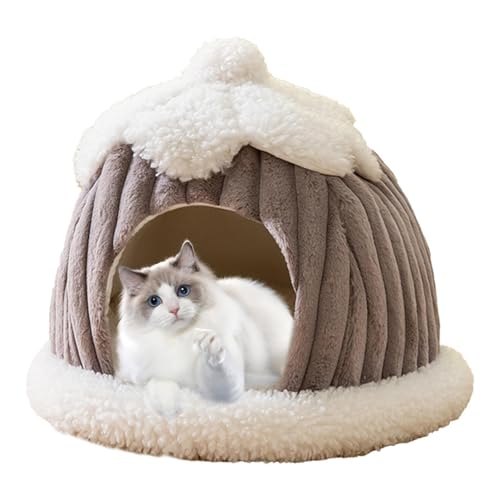 Pet Tent, Cat Bed Cave, Semi-Enclosed Warm Dog Bed Kennel Plush, Soft Pet Cave Beds House, Comfortable Cat Hideaway Dog House Pet Supplies for Bunnies Pets Rabbits Cats Dogs von Raxove