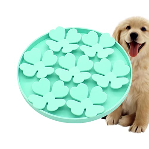 Raxove Hundeleckmatte Slow Feeder | Saugnapf-Erdnussbutter-Leckkissen für Hunde | Erhöhter Blumen-Slow-Futterspender zur Linderung von Langeweile und Pflege bei Haustieren, Nass-/Trockenfutter von Raxove