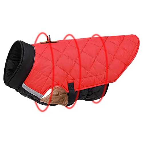 Raxove Hundemantel, Welpen-Wintermantel, reflektierend, verstellbar, Hunde-Wintermantel mit Schnalle, Fleece, Rollkragen, Hundejacke, kaltes Wetter, weicher Wintermantel für kleine, mittelgroße und Raxove Hundemantel, Welpen-Wintermantel, reflektierend, verstellbar, Hunde-Wintermantel mit Schnalle, Fleece, Rollkragen, Hundejacke, kaltes Wetter, weicher Wintermantel für kleine, mittelgroße und von Raxove