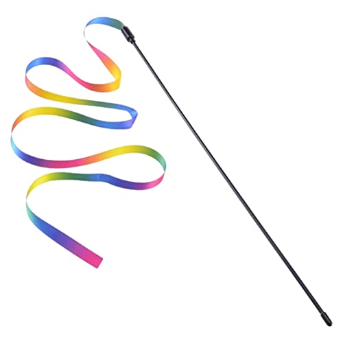 Raxove Katzenschnurspielzeug | Regenbogen-Katzenspielzeug für Indoor-Katzen – interaktives Katzen-Regenbogen-Zauberstab-Spielzeug, interaktiver Katzen-Teaser-Zauberstab, buntes Band für Kätzchen Raxove Katzenschnurspielzeug | Regenbogen-Katzenspielzeug für Indoor-Katzen – interaktives Katzen-Regenbogen-Zauberstab-Spielzeug, interaktiver Katzen-Teaser-Zauberstab, buntes Band für Kätzchen von Raxove