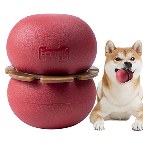 Raxove Leckerli spendendes Hundespielzeug - Spielzeug zur Bereicherung für Hunde, langsamer Futterspender | Treat Dispensing Puzzle Toys Dog Ball Food Dispensing Toy Dog Treat Ball Rubber Dog Treat von Raxove
