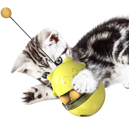 Raxove Pet Tumbler Spielzeug - Katzenfutter Tumbler Spielzeug,Pet Swing Toy Cat Interaktives Spielzeug 360-Grad-Drehung Cat Teaser Pet Treat Ball von Raxove