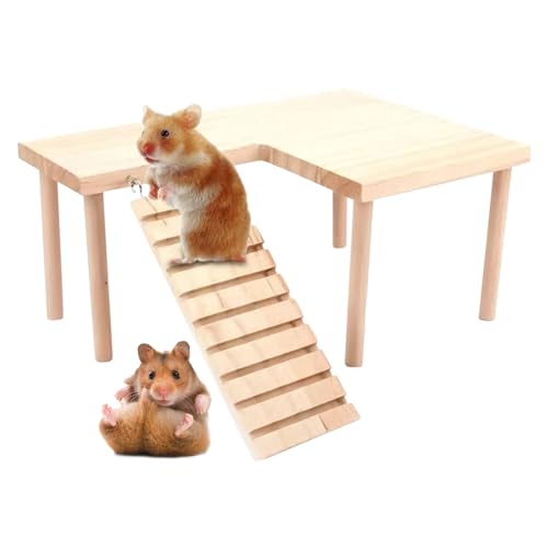 Spielplattform Für Hamster - Spielplattform Für Hamster | Holzhamster-Spielplatz Mit Treppen, Einfach Zu Installierende Plattform Für Hamsterkäfig Mit von Raxove