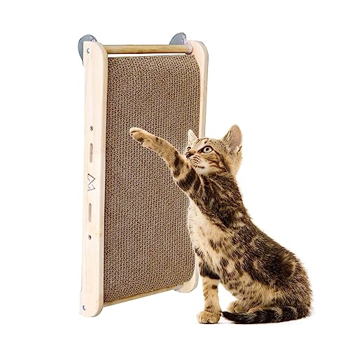 Wand Kratzbaum, Groß Katzenkratzpad Wand montiert, Saugnapf Katzenkratzer Wandmontierte Kratzmatte, Katzenkratzpappe für Indoor Katzen Schützen Möbel vor Katzenkratzen Wand Kratzbaum, Groß Katzenkratzpad Wand montiert, Saugnapf Katzenkratzer Wandmontierte Kratzmatte, Katzenkratzpappe für Indoor Katzen Schützen Möbel vor Katzenkratzen von Raxove