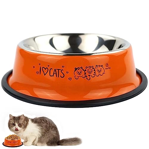 Welpennäpfe aus Edelstahl - Anti-Rutsch-Katzengeschirr | 18 cm große Futternäpfe für kleine Haustiere, Hunde, Katzen, Welpen und Kätzchen Raxove von Raxove