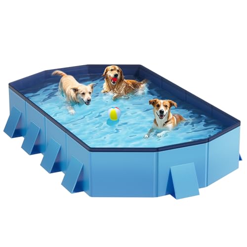 ZK Faltbarer Hundepool, quadratisch, blau, 1,8 von Raxurt