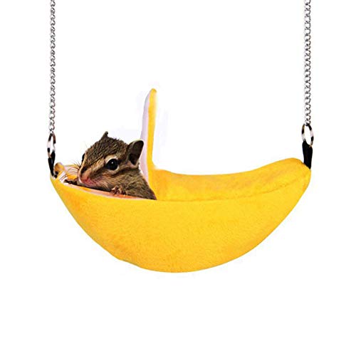 RayMinsin Banana Hamster Hängematte Mond Boot Banana Baumwolle Nest Hängeschaukel Bett Baumwolle Hamster Haus Bananennest von RayMinsin