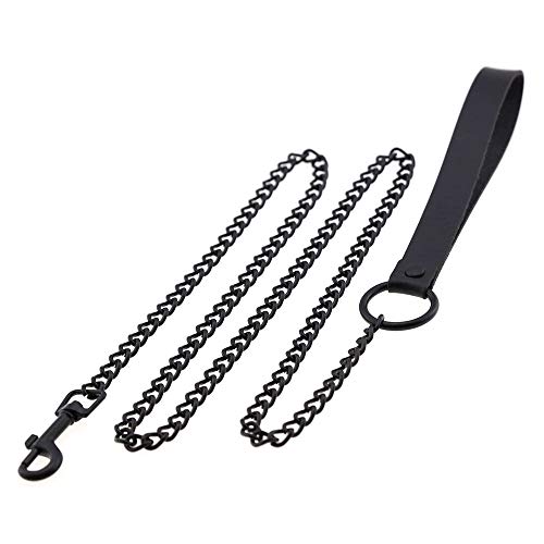RayMinsin o Hundeleine im Punk-Stil, schwarz, rot, Metall, Lederkette, für Damen und Herren, verstellbar, sexy RayMinsin o Hundeleine im Punk-Stil, schwarz, rot, Metall, Lederkette, für Damen und Herren, verstellbar, sexy von RayMinsin