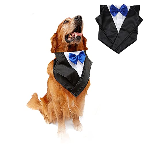 RayMinsino Anzug Hundehalsband Gentleman Hochzeit Bowknot Hund Dreieckstuch geeignet für mittlere und große Hunde Zubehör von RayMinsino