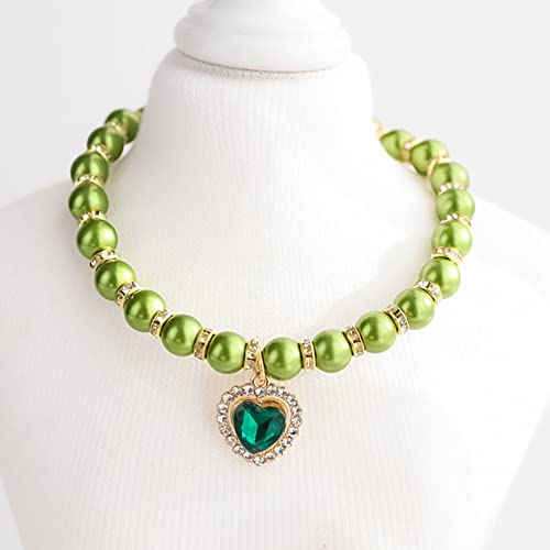 RayMinsino Halskette mit Perlenanhänger für Haustiere, Diamant-Anhänger, Halsband, Katzenschmuck, Teddy, kleine und mittelgroße Hunde von RayMinsino