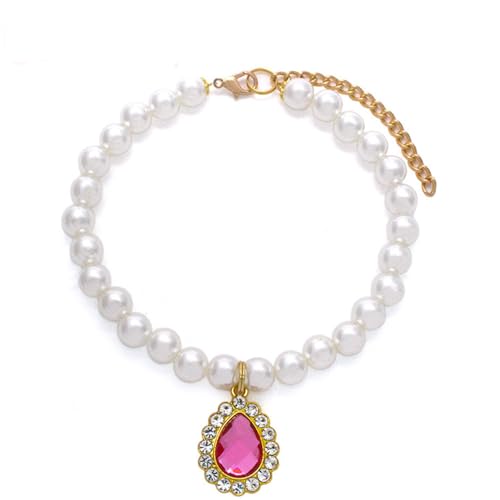 RayMinsino Haustier-Katzen-Halskette, Perlenhalsband, Strass-Zubehör, kleines Haustier-Halsband für Hunde und Katzen RayMinsino Haustier-Katzen-Halskette, Perlenhalsband, Strass-Zubehör, kleines Haustier-Halsband für Hunde und Katzen von RayMinsino