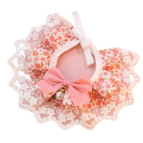 RayMinsino Haustierhalsband, Kätzchen, Speichel, Schmuck, Spitze, florale Schleife, Katzen-Halsring, hängender Schmuck RayMinsino Haustierhalsband, Kätzchen, Speichel, Schmuck, Spitze, florale Schleife, Katzen-Halsring, hängender Schmuck von RayMinsino