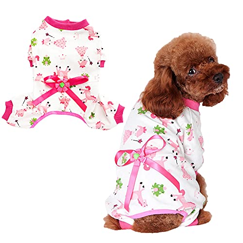 RayMinsino Hundekleidung, weicher Hunde-Pyjama, für Welpen, Katzen, Jumpsuits, bequem, eng anliegend, für kleine Hunde und Katzen von RayMinsino