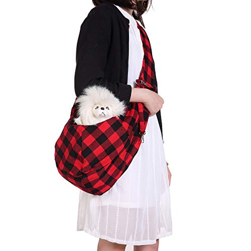 RayMinsino Hundetragetasche, Tragetasche, Schultertasche, verstellbare gepolsterte Tasche, atmungsaktive Baumwoll-Fronttasche für kleine Hunde, Katzen, Welpen, Outdoor-Reisen von RayMinsino