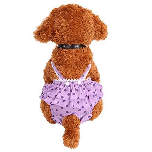 RayMinsino Pet Physiologische Hose Teddy Hund Menstruation Polka Dot Rock Sweet Bib Physiologische Hosen Kleid von RayMinsino
