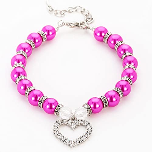 RayMinsino Pet Supplies Perlen-Halskette mit Diamant-Anhänger, Haustierhalsband, Katzen- und Hundeschmuck RayMinsino Pet Supplies Perlen-Halskette mit Diamant-Anhänger, Haustierhalsband, Katzen- und Hundeschmuck von RayMinsino