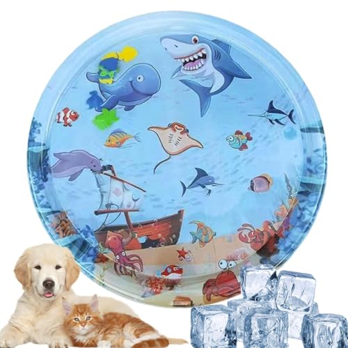Raypontia 100x100cm PVC Wasser Sensor Spielmatte, Wasserspielmatte, Sensorische Wassermatte, Interaktives Katzenspielzeug Haustier-Wasserbett Mit Cartoon Thema Für Drinnen Und Draußen Schlafkomfort Raypontia 100x100cm PVC Wasser Sensor Spielmatte, Wasserspielmatte, Sensorische Wassermatte, Interaktives Katzenspielzeug Haustier-Wasserbett Mit Cartoon Thema Für Drinnen Und Draußen Schlafkomfort von Raypontia