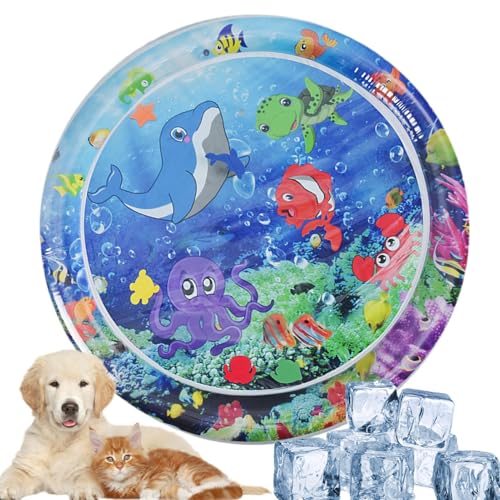 Raypontia 100x100cm PVC Wasser Sensor Spielmatte, Wasserspielmatte, Sensorische Wassermatte, Interaktives Katzenspielzeug Haustier-Wasserbett Mit Cartoon Thema Für Drinnen Und Draußen Schlafkomfort Raypontia 100x100cm PVC Wasser Sensor Spielmatte, Wasserspielmatte, Sensorische Wassermatte, Interaktives Katzenspielzeug Haustier-Wasserbett Mit Cartoon Thema Für Drinnen Und Draußen Schlafkomfort von Raypontia