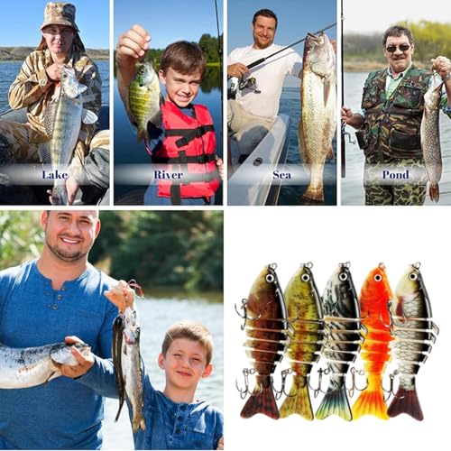 Raypontia Fishing Lure - 3D Köder Für Barsch Und Forelle,Roboter Swimbaits Für Barsch Wels Salzwasser Crappie Angelabenteuer Raypontia Fishing Lure - 3D Köder Für Barsch Und Forelle,Roboter Swimbaits Für Barsch Wels Salzwasser Crappie Angelabenteuer von Raypontia