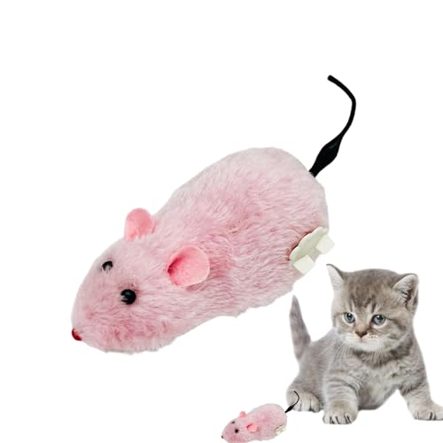 Raypontia Interaktives Mäusespielzeug für Hauskatzen, Mausjäger-Katzenspielzeug | Interaktives Indoor-Jagd-Katzenmäusespielzeug - Jagd aufziehbare Maus, Plüsch-Mäusespielzeug, von Raypontia