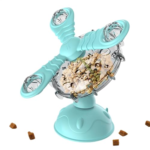 Raypontia Katzen-Leckerli-Spender-Spielzeug, stimulierendes Katzenspielzeug für Hauskatzen,360-Grad-drehendes Leckerli-Spielzeug für Katzen Katzen-Anreicherungsspielzeug - Slow Feeder für Katzen, Raypontia Katzen-Leckerli-Spender-Spielzeug, stimulierendes Katzenspielzeug für Hauskatzen,360-Grad-drehendes Leckerli-Spielzeug für Katzen Katzen-Anreicherungsspielzeug - Slow Feeder für Katzen, von Raypontia