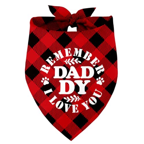 Hundehalstuch, Aufschrift "Remember I Love You Dad", Geschenk für Hundeliebhaber, Geburtstag oder Weihnachten, für kleine, mittelgroße und große Hunde (I9) von Razpah