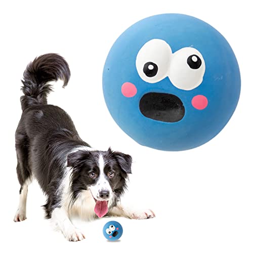 Rben Quietschender Hundespielzeug Ball - Hüpfende Hundebälle mit großen Augen - Neuheit Big Eyes Bouncy Dog Balls, Interaktives Outdoor-Hundeballspielzeug für mittelgroße Hunde, DREI FA von Rben