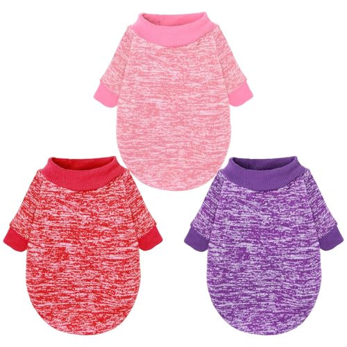 Rbenxia 3-teiliges Hundepullover, warmer Pullover, Hunde-Sweatshirt, Welpen-Kleidung, Winter-Hunde-Outfits für kleine Welpen, Hunde, Katzen, Haustiere Rbenxia 3-teiliges Hundepullover, warmer Pullover, Hunde-Sweatshirt, Welpen-Kleidung, Winter-Hunde-Outfits für kleine Welpen, Hunde, Katzen, Haustiere von Rbenxia