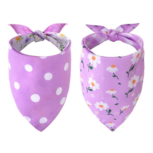 Rbenxia Hundehalstuch, Dreieckstuch, wendbar, für Hunde, Welpen, Haustiere, Katzen, Geschenk, 2 Stück von Rbenxia