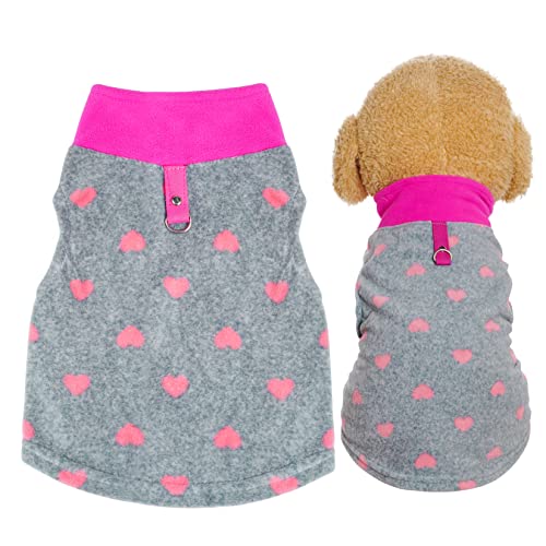 Rbenxia Hundepullover in Herzform mit Ring für die Leine, weiche Fleece-Weste, Hundepullover für kleine Welpen und Katzen, Größe XL, Grau Rbenxia Hundepullover in Herzform mit Ring für die Leine, weiche Fleece-Weste, Hundepullover für kleine Welpen und Katzen, Größe XL, Grau von Rbenxia