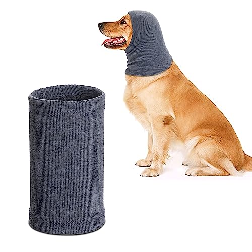 Ruhige Ohren für Hunde, Rbenxia 1 Stück Grau Hund Ohrenschutz Hoodies Hund Ohrenschützer Stirnband Lärm Gehörschutz Warm Winter Ohrenschal für Hunde (Klein) von Rbenxia