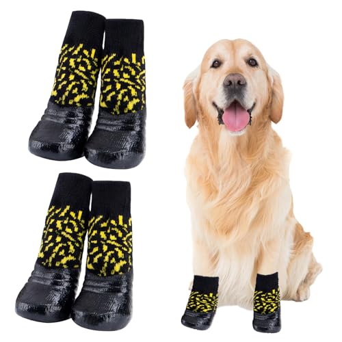 Hundesocken Anti Rutsch 4 Stück,Hundeschuhe Pfotenschutz Outdoor,Pfotenschutz Hund,zum Schutz der Pfoten Ihres Hundes vor Heißen/Kalten Oberflächen Hundesocken Anti Rutsch 4 Stück,Hundeschuhe Pfotenschutz Outdoor,Pfotenschutz Hund,zum Schutz der Pfoten Ihres Hundes vor Heißen/Kalten Oberflächen von Rbleote