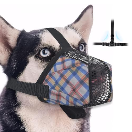 Maulkorb Hund Maulkörbe für Hunde Atmungsaktiv und Verstellbar Fressschutz Hund Verhindert Beißen Kauen und Bellen Passend für Kleine Mittelgroße und Große Hundemaulkörbe (L) von Rbleote