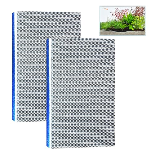 Rbleote 8d Filtermatte Aquarium 2 PCS Filterschwamm Aquarium 11x25x2cm Kann Individuell Zugeschnitten Werden Wabenstruktur Mehrere Filter Leicht zu Reinigen Geeignet Zum Filtern von Aquarienschmutz von Rbleote