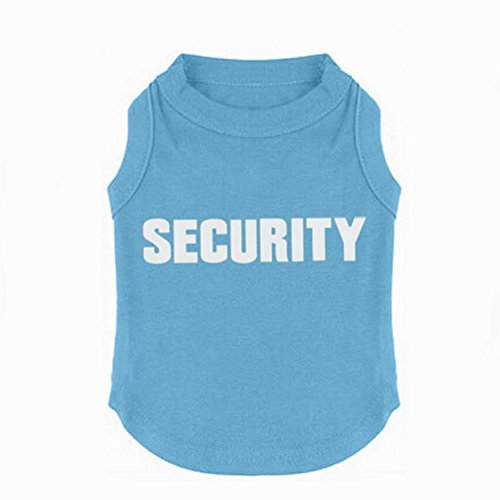 Hundehemd T-Shirts Welpe Sommerkleidung Hund Tank Top Weste Security Schweißhemd für kleine Hund mittlere Hundekatze (M, Blau) von Izefia