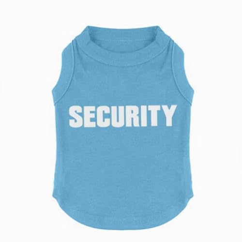 Hundehemd T-Shirts Welpe Sommerkleidung Hund Tank Top Weste Security Schweißhemd für kleine Hund mittlere Hundekatze (M, Blau) von Izefia