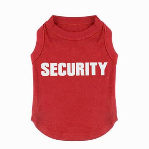 Hundehemd T-Shirts Welpe Sommerkleidung Hund Tank Top Weste Security Schweißhemd für kleine Hund mittlere Hundekatze (S, Rot) von Izefia