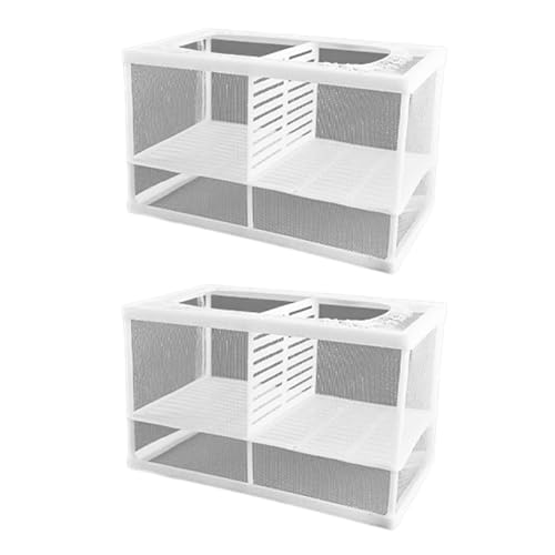 Rdxanc 2 Stück atmungsaktive Aquarien Zuchtbox mit Saugnapf-Designs für Fischisolierung und sicheres Laichen von Babyfischen Rdxanc 2 Stück atmungsaktive Aquarien Zuchtbox mit Saugnapf-Designs für Fischisolierung und sicheres Laichen von Babyfischen von Rdxanc