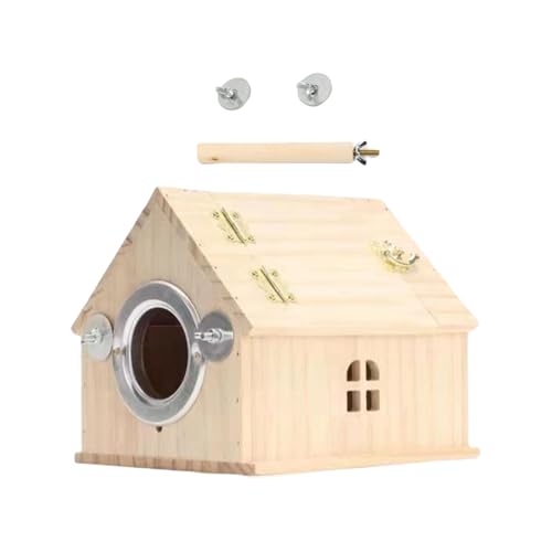 Rdxanc Vogel-Nistkasten aus Naturholz für den Außenbereich, Dekoration für Papageien, Vogelhäuser für Balkon oder Garten von Rdxanc