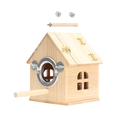 Rdxanc Vogel-Nistkasten aus Naturholz für den Außenbereich, Dekoration für Papageien, Vogelhäuser für Balkon oder Garten von Rdxanc