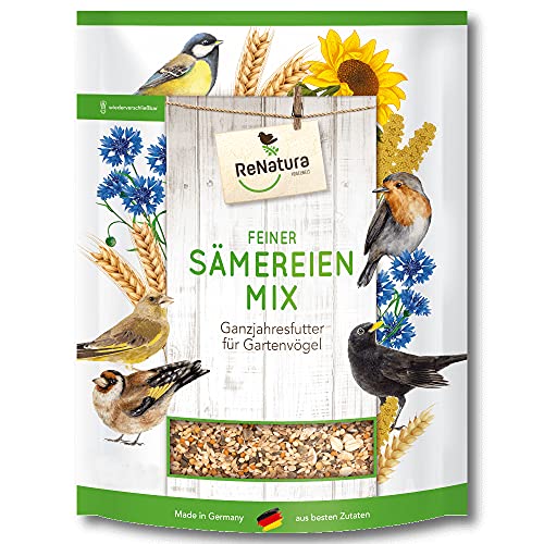 ReNatura® Feiner Sämereienmix Vogelfutter Vogel Nahrung Futtermischung für Gartenvögel 1,0 kg von ReNatura