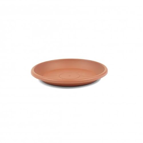 Blumentopfuntersetzer Untersetzer Pflanztopfuntersetzer aus Kunststoff Untertopf Frostsicher UV-Beständig Wasserfest Rund - Terrakotta Ø 19 cm von ReWu