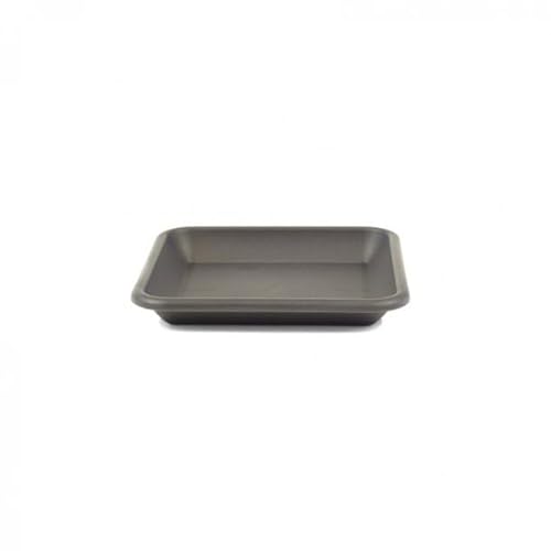 ReWu Blumentopfuntersetzer Untersetzer Pflanztopfuntersetzer aus Kunststoff Untertopf Frostsicher UV-Beständig Wasserfest Eckig - Anthrazit 24 x 24 cm von ReWu