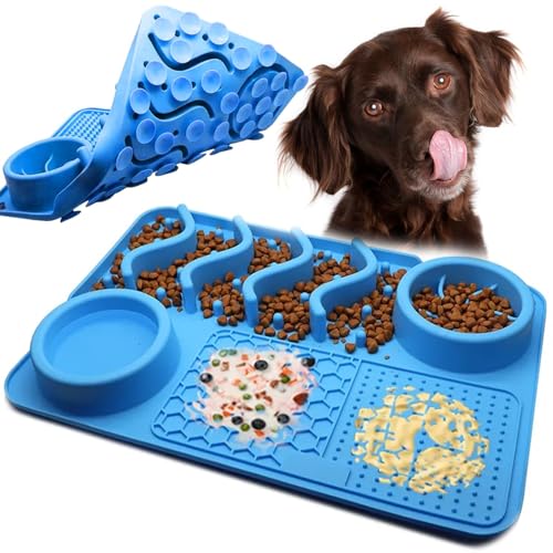 Rea, PuppyJoy Anti-Schling Napfmatte 368919 Blue, Fördert langsames Fressen und gesunde Verdauung - 4X30X4CM Rea, PuppyJoy Anti-Schling Napfmatte 368919 Blue, Fördert langsames Fressen und gesunde Verdauung - 4X30X4CM von Rea