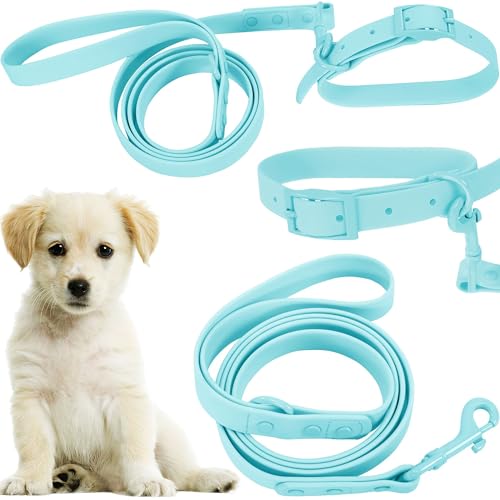 Rea, PuppyJoy Hundeleine und Halsband aus Gummi Pj-070 SBlue, rutschfest und langlebig für aktive Tiere - 150X5X150CM von Rea